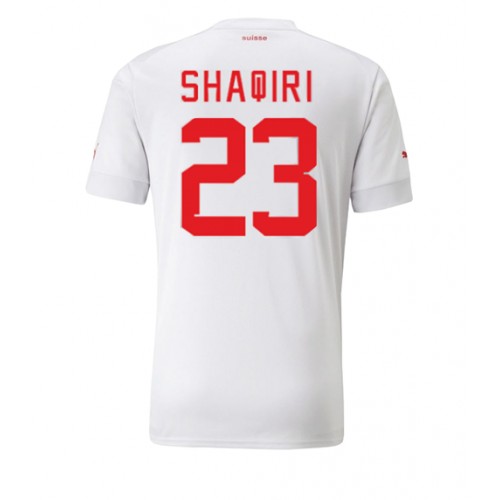 Fotbalové Dres Švýcarsko Xherdan Shaqiri #23 Venkovní MS 2022 Krátký Rukáv